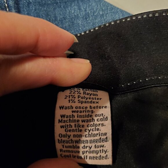 Juicy Couture Cropped Skinny Stretch Blue Jeans Womens Size 8 - Picture 7 of 7